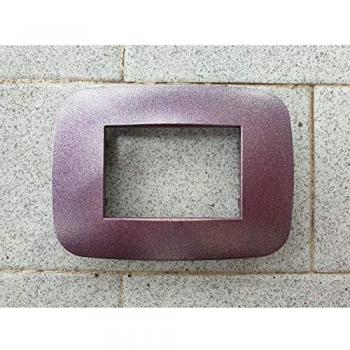 Placa Compatibles Axolute Bticino Color Púrpura Metálico - 4 Foros
