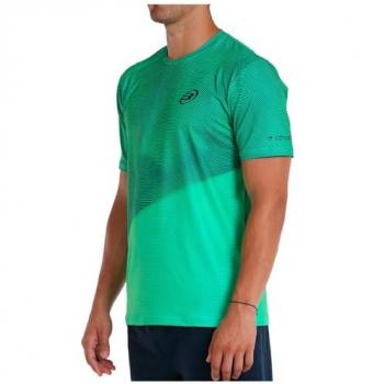 Camiseta de Manga Corta Bullpadel Misar para Hombres - Verde - XL - Amplitud de Movimiento Excepcional - Drynamic