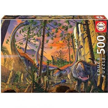 Curious Dinosaurs 500 Piece Puzzle by Vincent Hie