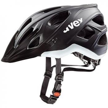 Uvex Stivo CC - Casco de ciclismo para hombre, color negro/blanco mate, talla 52-57 cm