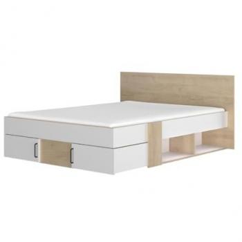 Cama con almacenaje 140 x 190 cm blanca