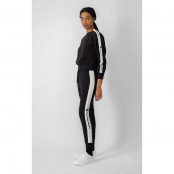Pantalones largos Champion Rib Cuff para mujer en color negro