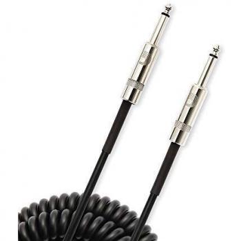 D'Addario Custom Series Coiled Instrument Cable, Black, 30'