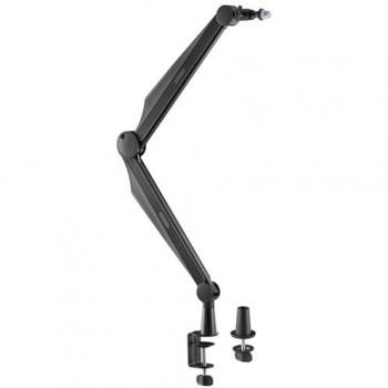 Brazo de micrófono extensible 80 cm con soporte para conexión 3/8 y 5/8, flexible para mesa gaming y podcast