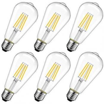 LVWIT Bombillas de Filamento LED ST64 E27
