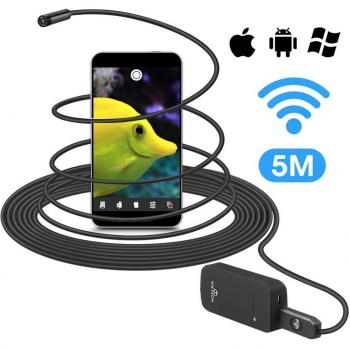 Cámara de Inalámbrico Inspección de Boroscopio VIXTECH, HD de 2,0 Megapíxeles, IP67 Resistente al Agua con 6 LED Ajustables, Funciona en Múltiples Dispositivos Simultáneamente, iOS / Android