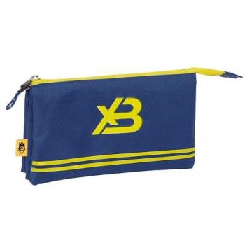 Portatodo Triple Kings League X Buyer Azul 22x12x3 cm - Estuche Escolar Infantil, Cómodo y Versátil, Calidad y Resistencia