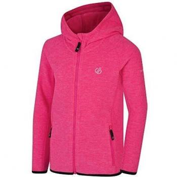 Dare 2b - Forro Polar con Capucha para niños con Bolsillos Inferiores con Cremallera, Infantil, Color Cyber Pink, tamaño 11-12 años
