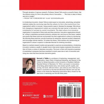 Unrelenting Innovation: Cultivating a Market-Dominating Culture by Gerard J. Tellis