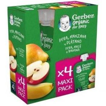 Gerber Organic Pera Manzana Plátano 4x90g