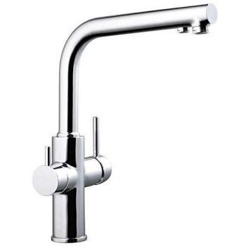 Clever 97806 Grifo de Cocina Monomando Agua Tratada Caiman, 2 Salidas, Cromado