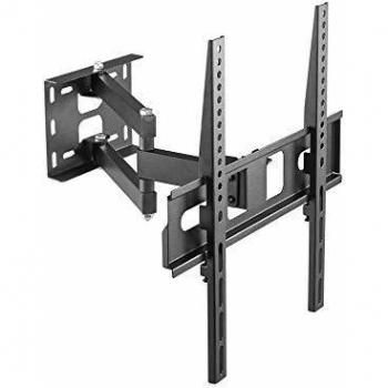Soporte de TV de Pared Inclinable y Orientable Desplegable para 42-55 - Color Negro - Capacidad Máxima 30 kg - Compatible con VESA 400x400 mm