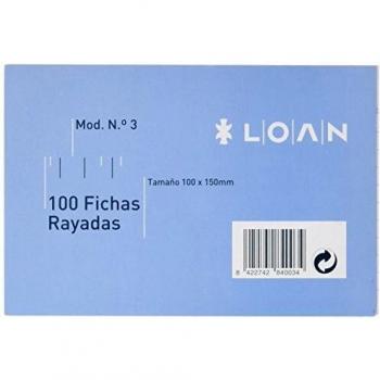 Loan Número 3 - Fichas rayadas, 100 unidades