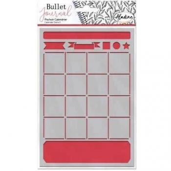 Plantilla de Calendario para Bullet Journal Aladine - Formato A5, Estilo Brush, Scrapbooking y Manualidades