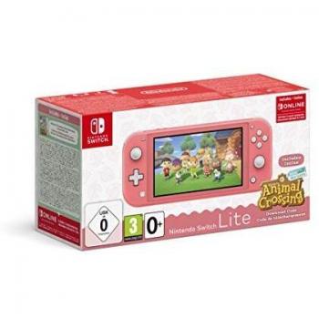 Nintendo Switch Lite Coral + Animal Crossing New Horizons + 3 meses Nintendo Shop Online