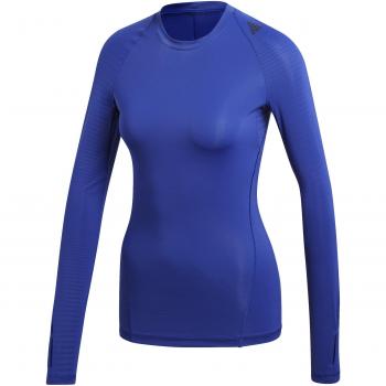 adidas Ask Tec Top LS Camisa de Golf, Mujer, Multicolor (Azul Claro), XS