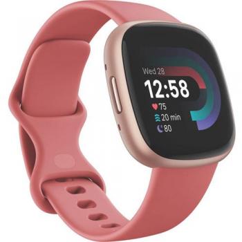 Fitbit Versa 4 GPS Fitness Smartwatch - Pink Sand/Copper Rose Aluminum