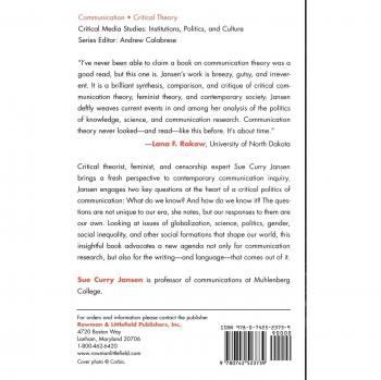 Critical Communication Theory: Power, Media, Gender, and Technology (Critical Media Studies) - Rowman & Littlefield Edition