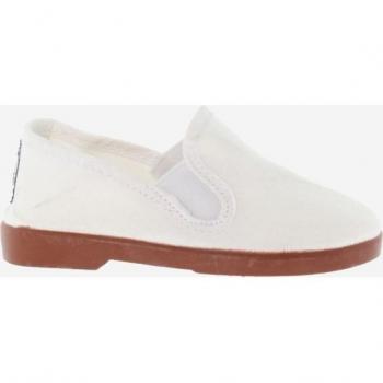 Zapatillas de lona Victoria para niños con elásticos laterales y suela color caramelo 108019