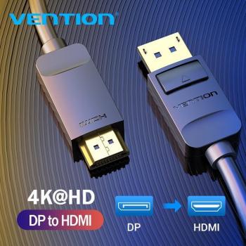 Cable Vention DisplayPort a HDMI 1.5m 1080P@60Hz y 4K para PC, Laptop, HDTV y Proyector
