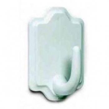 BRINOX B50180B - Percha plástico, 3,3 x 4,6 x 2,1 cm, Color Blanco