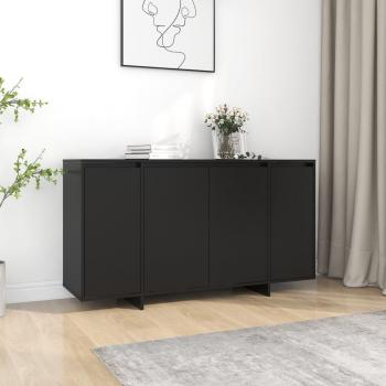 Aparador negro de aglomerado 135x41x75 cm