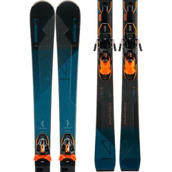 Esquís Alpinos Elan Amphibio 14 Ti Fusion X EMX 11.0, 160 cm, Unisex, Azul/Naranja