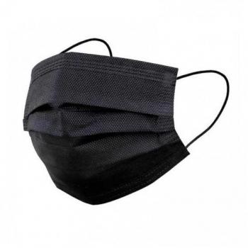 Mascarilla quirúrgica desechable adulto negra (pack 10)