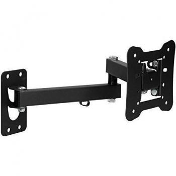 ECD Germany Soporte de pared para TV 100 x 100 VESA Adecuado para televisiones de 10 - 26 pulgadas Distancia de la pared a 4-41 cm Carga máxima de 25kg para pantallas LCD LED con material de montaje