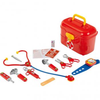 Maletín Médico de Juguete con Accesorios y Tensiometro Electrónico - Ideal para Niños a Partir de 3 Años, Dimensiones: 25 cm x 15 cm x 20 cm
