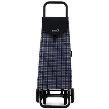 Carro de compra Garmol 218 Vichy G5 (218G5 VI C-820) Negro, con 4 ruedas, diseño en patrón Vichy y capacidad para transportar compras
