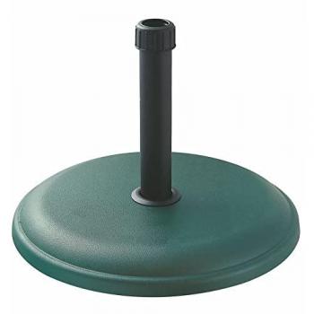 Base para Sombrilla 45 x 45 x 5 cm de Cemento Verde, peso de 16 kg, material de cemento y acero, diámetro de 45 cm