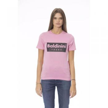 Baldinini Trend Pink Cotton Tops & T-Shirt - XL