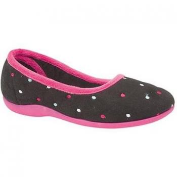 Isla Dotted Ballerina Memory Foam Slippers for Women