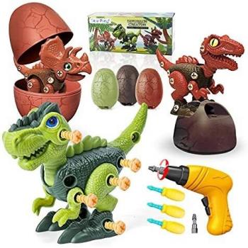 Desmontar los Juguetes de Dinosaurio con Huevos de Dinosaurio Juego de Juguetes de construcción Stem para niños de 3 a 7 años