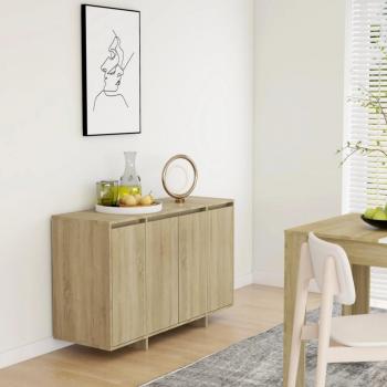 Aparador de madera de ingeniería 120x41x75 cm, Mueble de Almacenaje de Salón, Armarios con Puertas, Cajón de Madera, Buffet para salón Moderno, Armario Auxiliar, Armario