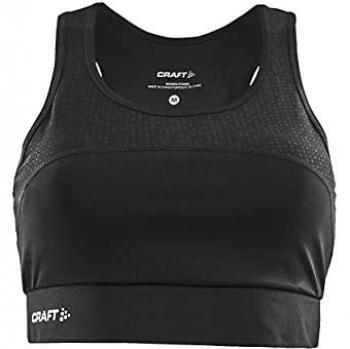Craft Rush Women's Sports Bra - XX-Large, Black Polyester
