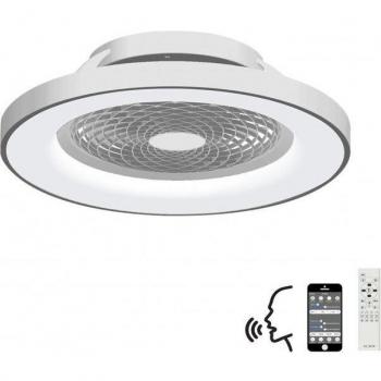 Ventilador de Techo Mantra Tibet LED Plata con Luz Blanca, 1 Bombilla, 20cm