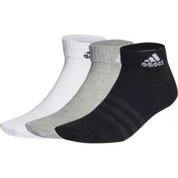 adidas Thin And Light Ankle Socks 3 Pairs Gry/White/Black 13-14.5 male