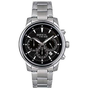 Reloj Hombre Breil EW0510 (Ø 43 mm) - Características: Diseño moderno, caja de acero inoxidable, esfera negra con detalles plateados, resistencia al agua hasta 50 metros, correa de cuero negro, movimiento de