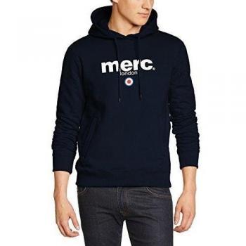 Merc of London Pill Hoodie Sweatshirt Sudadera, Azul Marino, XL para Hombre