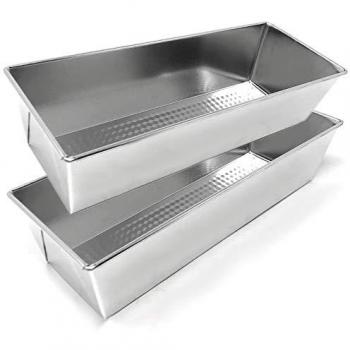 Molde Rectangular Antiadherente para Hornear Tartas y Plumcakes - Set de 2, Aluminio 30 cm