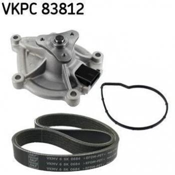 Bomba de agua + kit de correa poli V SKF VKMC 33843 para CITROËN: C4, C4 Picasso, Berlingo, C3, C3 Picasso, DS3 & PEUGEOT: 207