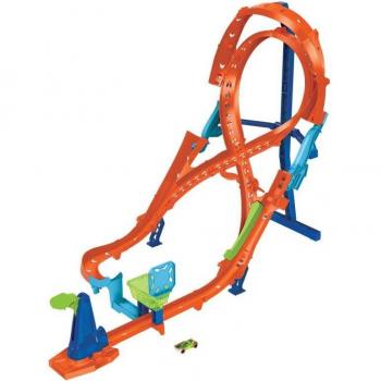 Hot Wheels Action Pista de Carreras Salto Vertical en 8 con Lanzador y Vehículo Incluido, para Niños Mayores de 5 Años (Mattel HMB15)