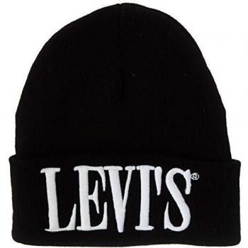 Levis Footwear and Accessories Serif Logo D0 Beanie Gorro de Punto, Negro