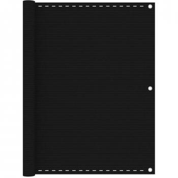 Toldo para balcón HDPE negro 120x400 cm