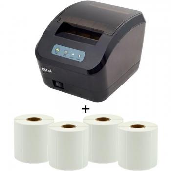 Impresora Térmica Directa VivaPos P85 USB con resolución de 203 x 203 DPI, incluye kit de impresora de etiquetas y 4 rollos de etiquetas térmicas