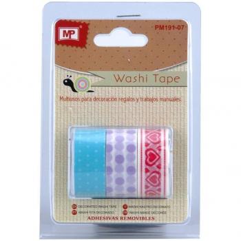 MP PM191-07 - Pack de 3 cintas decorados, tamaño 3 x 3 m