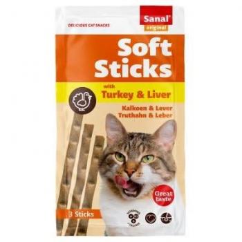 Palitos suaves para gatos Sanal de pavo y hígado