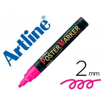 Rotulador Artline Poster Marker EPP-4-ROS FLU Punta Redonda 2mm Color Rosa Fluor